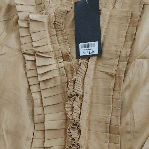 Rachael G. Black and Gold Satin Dress, Size S - Picture 5 of 13